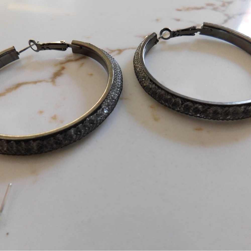 Silver and Gold Women's Earring Set - Picture 3 of 5